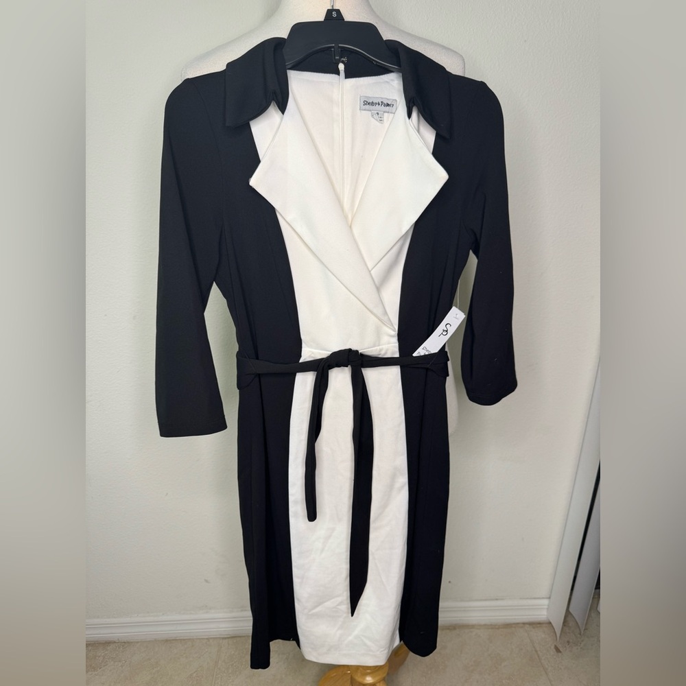 shelby & palmer size 8 black and white dress new with tags
